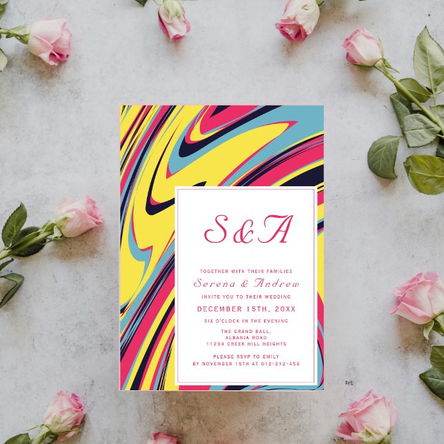 Abstract Artistic Colourful Modern Chic Invitation (Creator Uploaded)