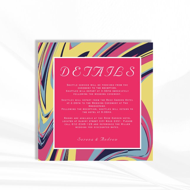 Abstract Artistic Colourful Modern Chic Pink Enclosure Card (Creator Uploaded)