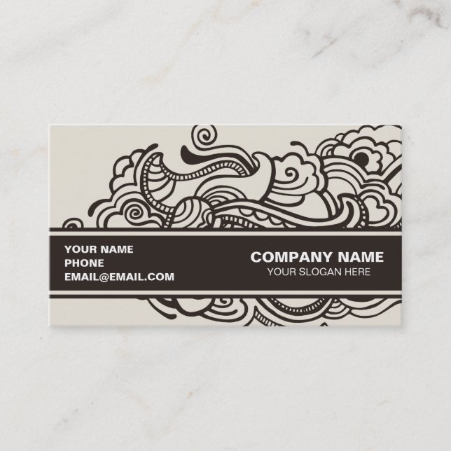 Abstract artistic design business card (Front)
