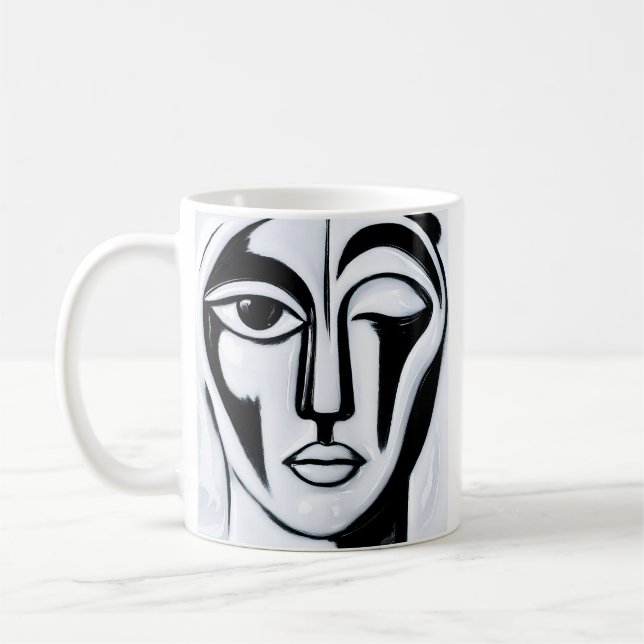 Abstract Artistic Face Coffee Mug (Left)