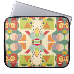 Abstract artistic geometric seamless pattern. Colo Laptop Sleeve