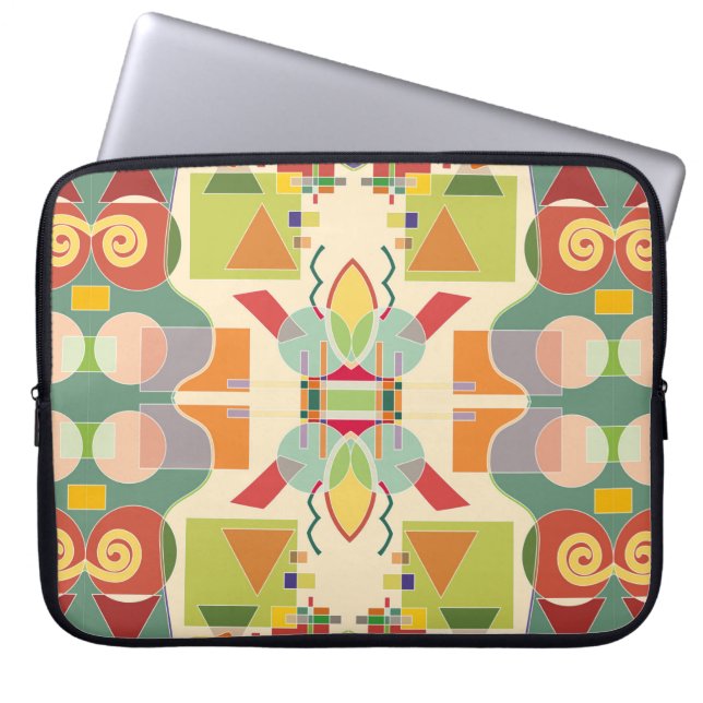 Abstract artistic geometric seamless pattern. Colo Laptop Sleeve (Front)
