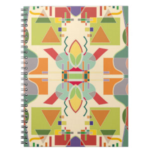 Abstract artistic geometric seamless pattern. Colo Notebook