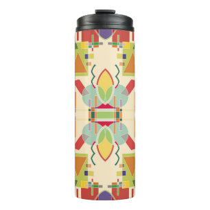 Abstract artistic geometric seamless pattern. Colo Thermal Tumbler