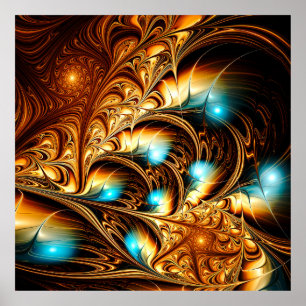 Abstract artistic golden light background. Fine de Poster