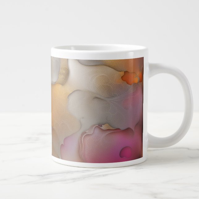 Abstract Artistic Vibrant Coffee or Latte Mug (Right)