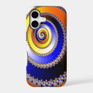 Abstract ARTs - Fractal Spiral blue yellow