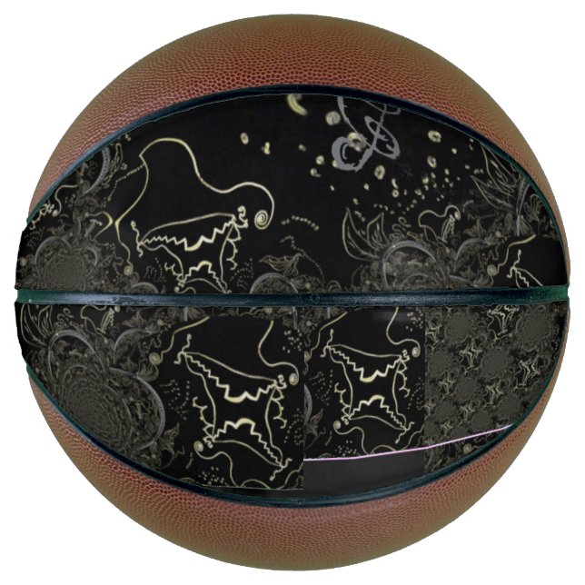 Abstract Artwork Black Basketball (Front)