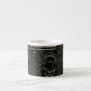 Abstract Artwork Black Espresso Cup