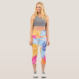 AbstracT ArTworK Capri Leggings