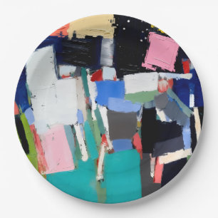 Abstract Artwork Composition  Paper Plate
