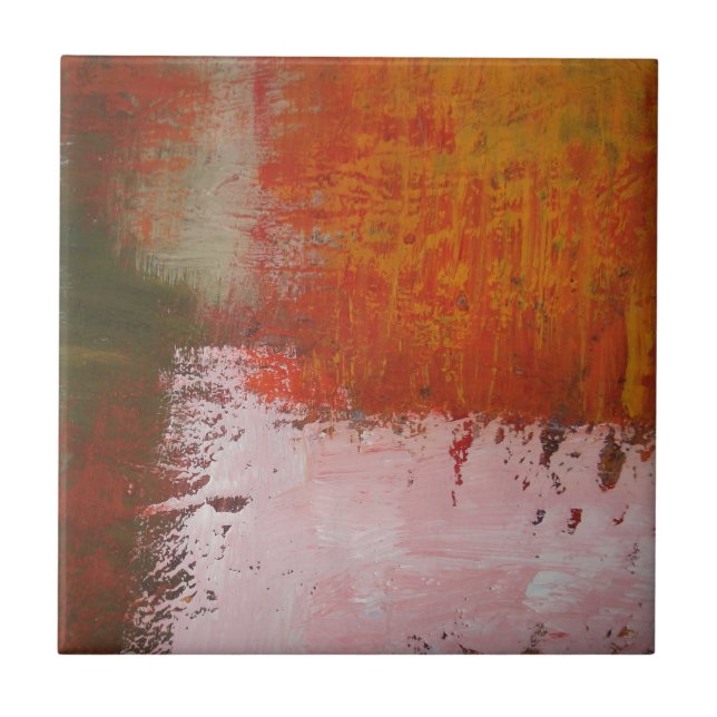 Abstract Artwork Painting Modern Art Ceramic Tile (Front)