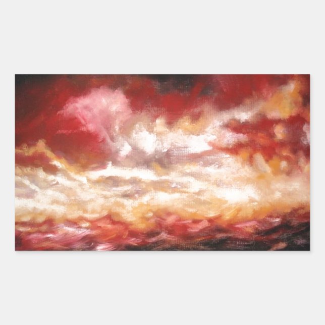 Abstract Artwork Rectangular Sticker (Front)