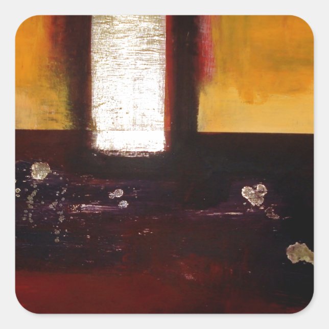Abstract Artwork Square Sticker (Front)