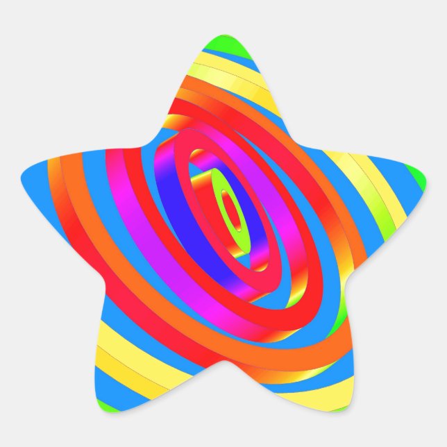 Abstract Artwork Star Sticker (Front)