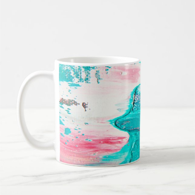 abstract artworkart,fine,painting,background,canva coffee mug (Left)