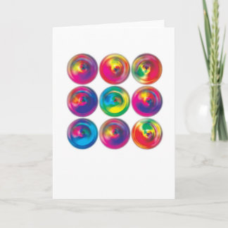 Abstract Arty Greetings Card - Coloured Circles