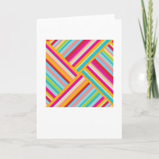 Abstract Arty Greetings Card - Coloured Stripes
