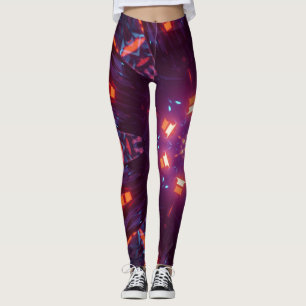 Abstract Astral Digital Art Leggings