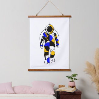 Abstract Astronaut Hanging Tapestry