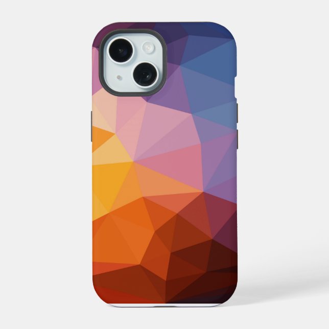 Abstract Asymmetrical Triangles iPhone 15 Case (Back)