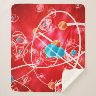 Abstract atom background, Chemistry model of molec Sherpa Blanket