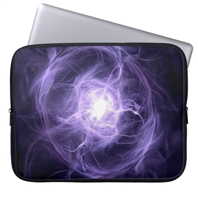 Abstract Aura: Kirlian Energy Form Laptop Sleeve (Front)