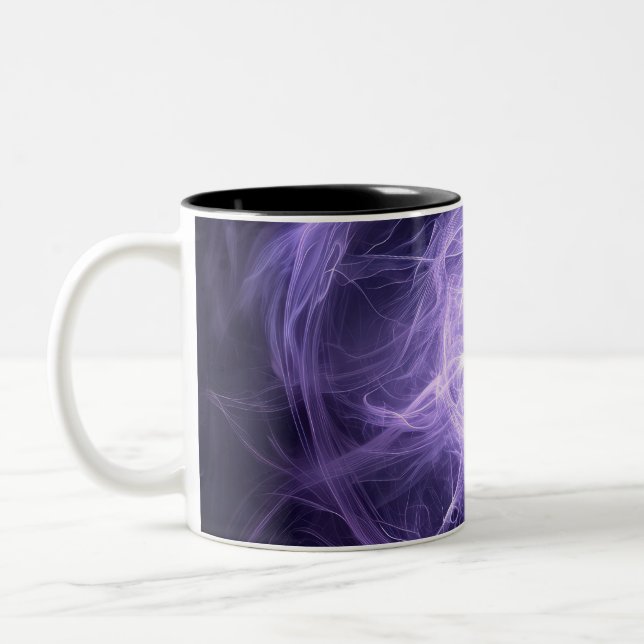 Abstract Aura: Kirlian Energy Form Two-Tone Coffee Mug (Left)