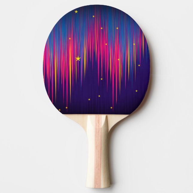 Abstract Aurora Borealis colourful Ping Pong Paddle (Front)