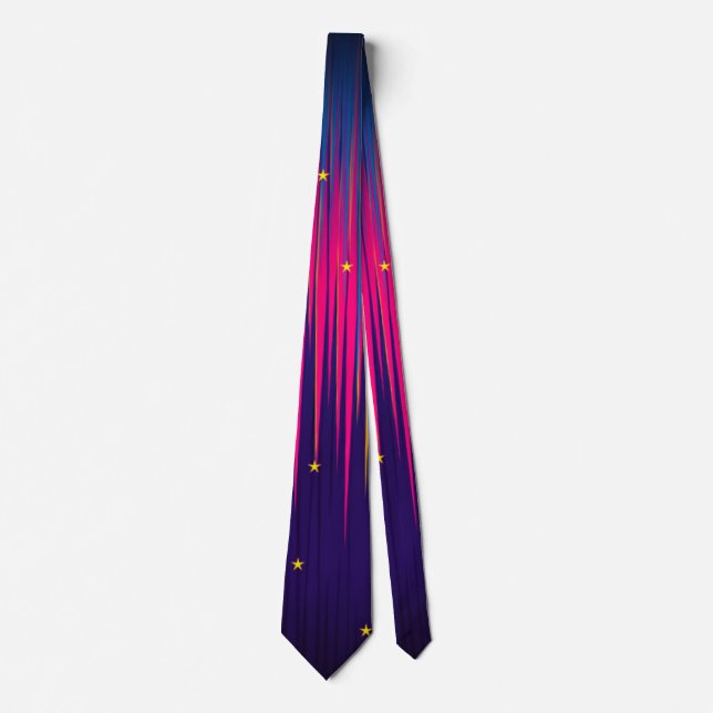 Abstract Aurora Borealis colourful Tie (Front)