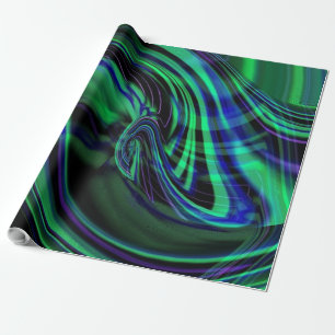 Abstract Aurora Borealis Gift Wrap