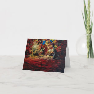 Abstract Autumn Art Thank You Card
