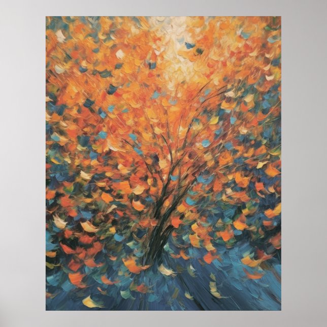Abstract Autumn Breeze Fine Art Poster (Front)