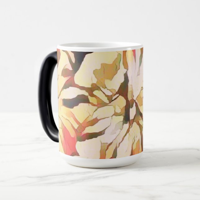 Abstract Autumn Floral Magic Mug (Front Left)