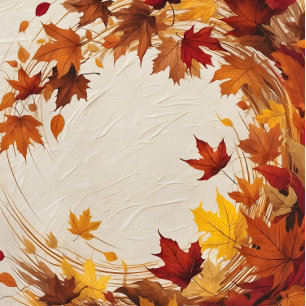 Abstract autumn Illustration - Falling Browse Canvas Print