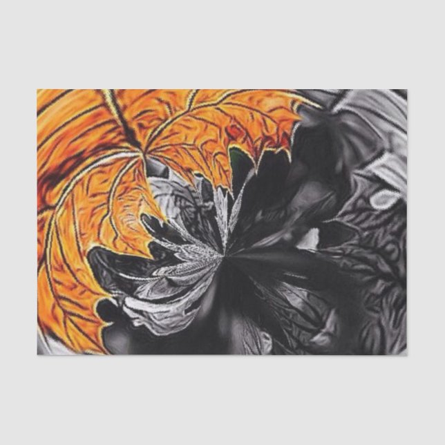 Abstract Autumn Leaf Design Tissue Paper (Front)