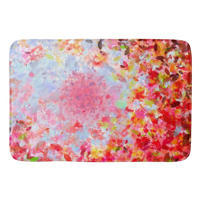 - Abstract autumn leaves and sky Bath Mat (Front)