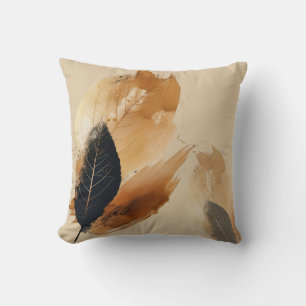 Abstract Autumn Leaves Throw Pillow