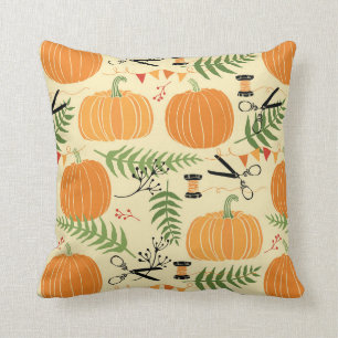 Abstract Autumn Patterns Cushion