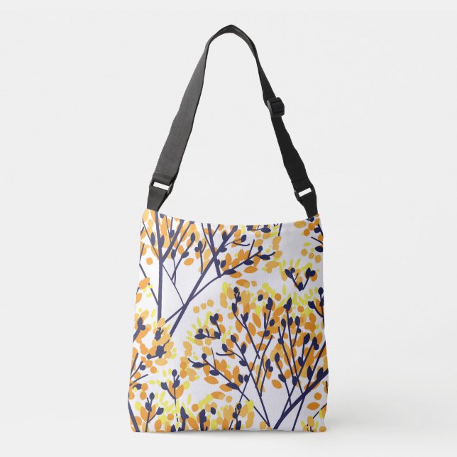 Abstract Autumn Tree Modern Pattern Crossbody Bag (Front)
