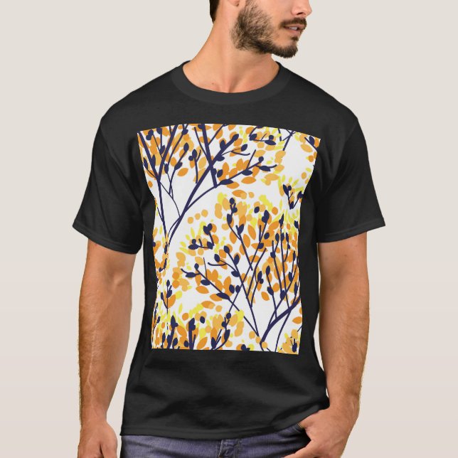 Abstract Autumn Tree Modern Pattern T-Shirt (Front)