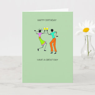 Abstract, Awesome Cheers Birthday Card