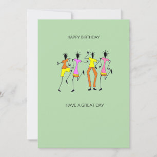 Abstract, Awesome Party Time Birthday Card