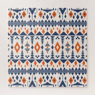 Abstract Aztec geometric, seamless pattern. Jigsaw Puzzle