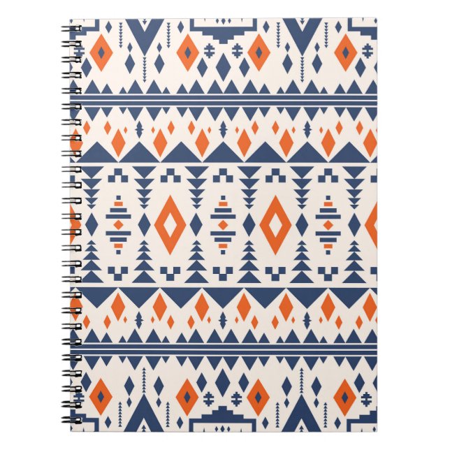 Abstract Aztec geometric, seamless pattern. Notebook (Front)