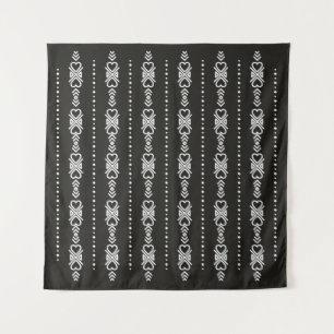 Abstract aztec heart texture tapestry
