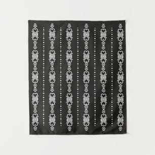 Abstract aztec heart texture tapestry