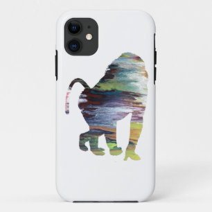 Abstract Baboon Silhouette. iPhone 11 Case