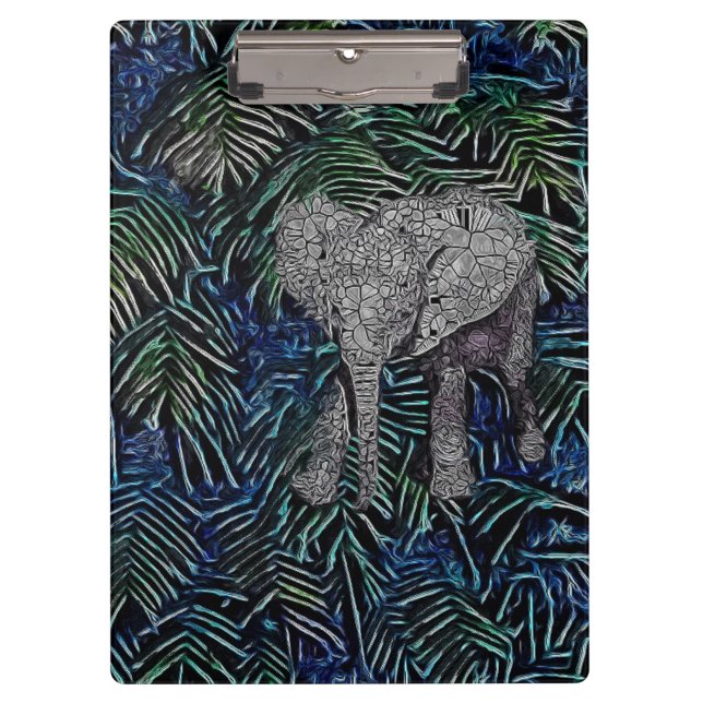 Abstract Baby Elephant Clipboard (Front)