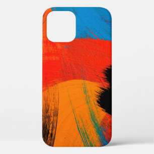 Abstract background. Acrylic colours. Painting on  iPhone 12 Case